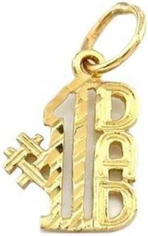 FindingKing #1 Dad Charm 14k Gold 12.5mm in Saudi Arabia