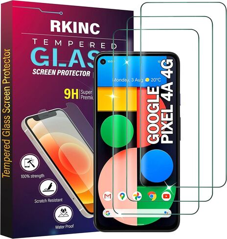 RKINC Screen Protector [3-Pack] for Google Pixel 8, Tempered Glass Film Screen Protector, 0.33mm [LifetimeWarranty][Bubble-Free][Anti-Scratch][Anti-Shatter] in Kuwait