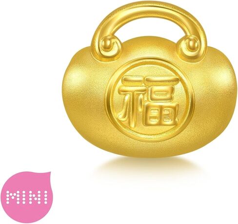 CHOW SANG SANG 999 Gold Charme 'Fu' Safety Lock Charm Bracelet for Women & Men 17cm 96292C in Saudi Arabia