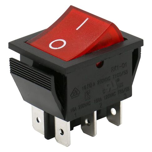 Lighted Rocker Switch | RF-1004 Replacement | Treadmill Elliptical Stationary Bike | 16A 125vac | 16A 250V 4 Pin Panel Mount in Kuwait