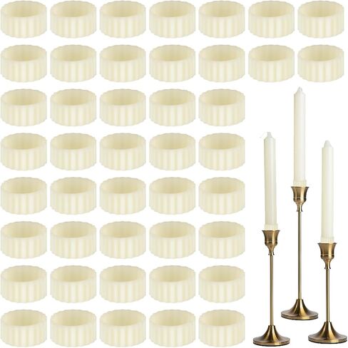 22 قطعة من شموع مطاطية، مقابض شموع مستدقة، حامل حلقات شموع من السيليكون للأكواب المستدقة تناسب مقابض الشموع القياسية لحفلات الزفاف وديكور المنزل in Kuwait