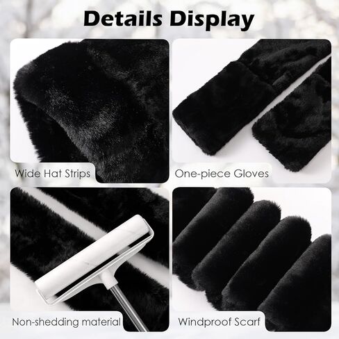 Hooded Scarf for women 3-in-1, Warm hood scarf with Pocket Mitts Winter Hat Scarfs Gloves Set for Women in Saudi Arabia