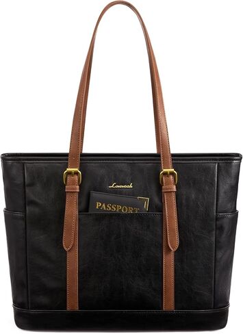 LOVEVOOK Tote Bag For Women,Retro Soft Leather Purse and Handbag for Women Multiple pockets,Shoulder Bag Teacher Travel Daily in Saudi Arabia