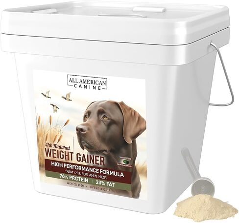 Dog Weight Gainer + Digestive Aid Formula, Natural Health Supplement Food Topper, Weight Gain Supplements for Dogs, & Dog Muscle Builder - 60 Servings in Kuwait