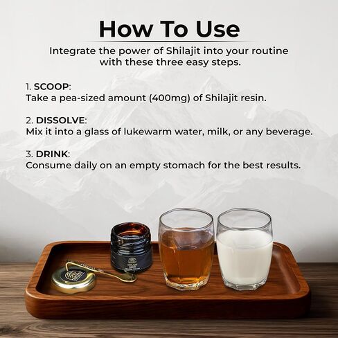 شيلاجيت راتنج الهيمالايا العضوي النقي 600 مجم مع 75%+ حمض الفولفيك، 85+ أثر من المعادن من جبال الهيمالايا على ارتفاع 18,000 قدم - الطاقة الطبيعية والقدرة على التحمل ودعم العضلات للرجال والنساء، تم اختباره معمليًا 30 جم in Kuwait