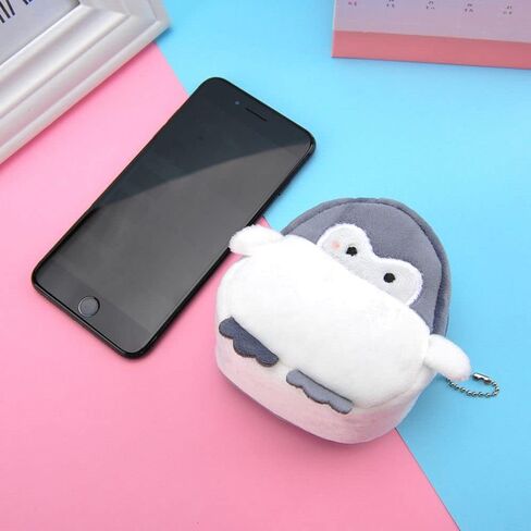 Korean Money Bag Cute Elegant Card Holder For Girls Plush Multifunctional Mini Zipper Purse Wallets(B) in Saudi Arabia