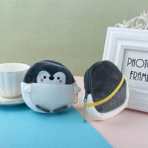 Korean Money Bag Cute Elegant Card Holder For Girls Plush Multifunctional Mini Zipper Purse Wallets(B) in Saudi Arabia
