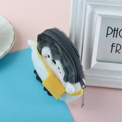 Korean Money Bag Cute Elegant Card Holder For Girls Plush Multifunctional Mini Zipper Purse Wallets(B) in Saudi Arabia