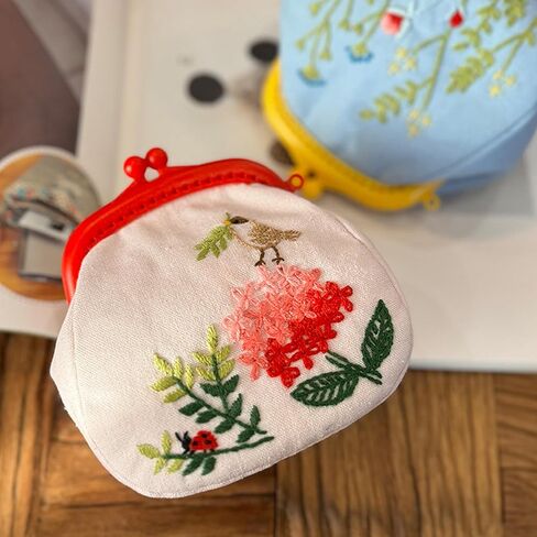 Embroidered Coin Purse for Women - Small Handcrafted Floral Design Change Pouch - Mini Wallet for Coins, Cards, and Essentials - Summer in Saudi Arabia