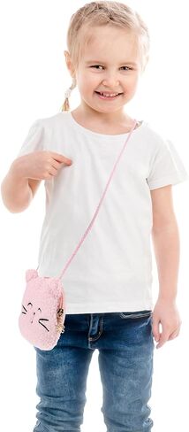 Plush Crossbody Bag for Cute Animal Shoulder Purse Small Kawaii Cat Coin Wallet Lightweight Soft Handbag for Daily Use in Saudi Arabia