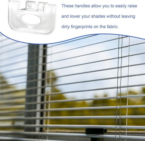 3pcs Cordless Honeycomb Shade Lift Handles, 3/4" Pleat Cellular Shade Pull Down Replacement Handles Compatible with Graber Bali Cordless Mini Blinds and Cellular Shades Window Accessories(Transparent) in Saudi Arabia