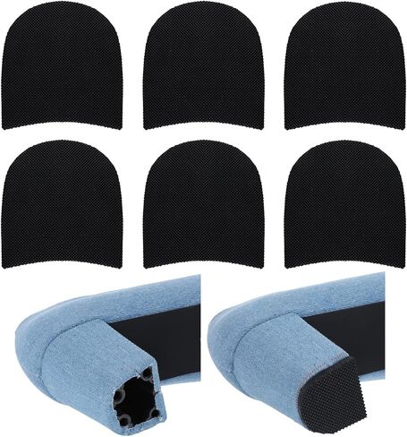 6pcs Shoe Repair Rubber Heels, Rubber Boot Heel Replacement Square Sole Repair Tips Stickers Anti Heel Caps High Heel Tread Pad Non Slip Heel Protectors(9.6x8.7x0.4cm) in Saudi Arabia