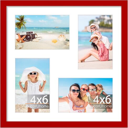إطارات صور ديكور جداري مقاس 8 × 14 من ديكور يو هوم، عرض 3 قطع صور 4 × 6 مع حصيرة أو قطعة واحدة مقاس 8 × 14 غير لامعة، 3 إطارات صور مجمعة 4 × 6 للتركيب على الحائط، أسود in Kuwait