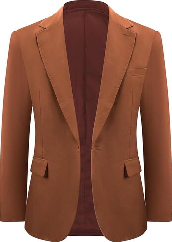 A&J DESIGN Mens One Button Suit Jacket with Lapel Boutonniere Hole Slim Fit Casual Business Sport Coats and Blazers in Saudi Arabia