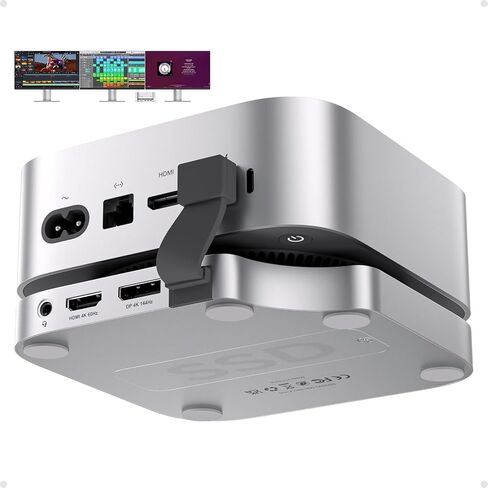 Mac Mini M4 Hub Stand with M.2 SSD Enclosure, 9-in-1 Mac Mini M4 Dock Mount with HDMI 4K 60Hz, 3 x USB A 2.0, SD/TF 3.0, 3.5mm Audio/Mic, USB C Hub Accesorios for Mac Mini 2024 M4 Pro in Saudi Arabia