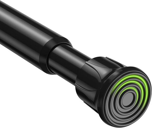 No Drill Curtain Rods Black Tension Rod 28 to 48 Inch, Adjustable Spring Tension Rod Curtain Rods No Drilling Curtains Rod for Window, Kitchen, Closet, Doorway in Saudi Arabia