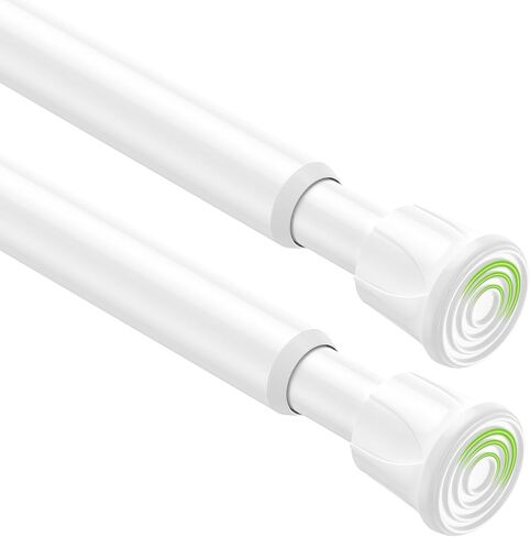 No Drill Curtain Rods Black Tension Rod 28 to 48 Inch, Adjustable Spring Tension Rod Curtain Rods No Drilling Curtains Rod for Window, Kitchen, Closet, Doorway in Saudi Arabia