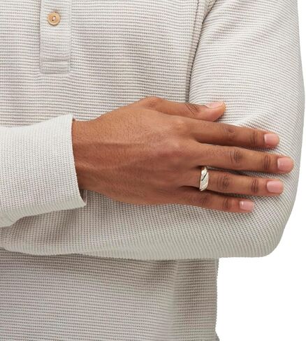 PalmBeach Men's 10K Yellow Gold Round Genuine Diamond Diagonal Ring (1/5 cttw, I Color, I3 Clarity) Sizes 8-13 in Saudi Arabia