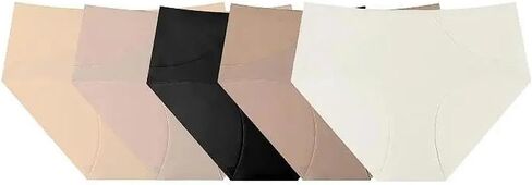 5-Pack Set Women Seamless Breathable Ice Silk Underwear, Solid Color Comfortable and Stylish, No-Show Fit for Everyday Wear in Saudi Arabia