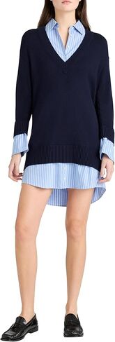 Cinq à Sept Women's Deep V Remie Stripe Santina Dress in Saudi Arabia