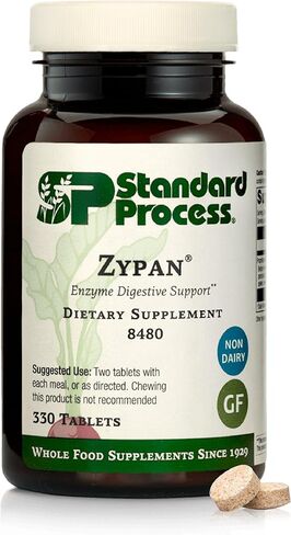 Standard Process Inc. Zypan - Digestive Health Support Supplement - HCI Supplement with Pancreatin, Betaine Hydrochloride & Pepsin - Support Macronutrient Digestion - 330 Tablets in Saudi Arabia