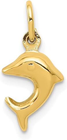 FJC Finejewelers 10 kt Yellow Gold Dolphin Charm 16 x 7 mm in Saudi Arabia