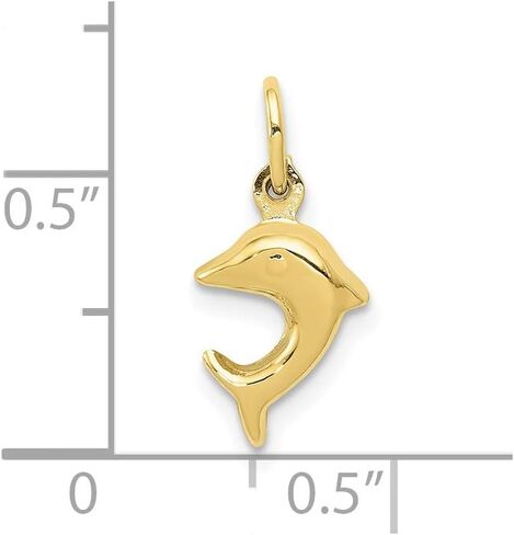 FJC Finejewelers 10 kt Yellow Gold Dolphin Charm 16 x 7 mm in Saudi Arabia