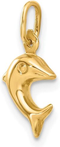 FJC Finejewelers 10 kt Yellow Gold Dolphin Charm 16 x 7 mm in Saudi Arabia