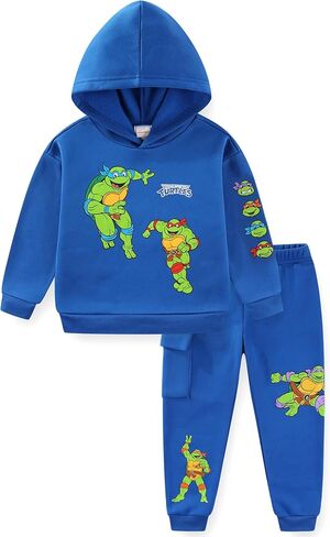 Nickelodeon Teenage Mutant Ninja Turtles Boys Pullover Hoodie and Pants Set for Big Kids in Saudi Arabia