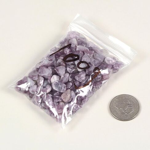 Justinstones 100 Grams Small Lepidolite Lithium Mica Tumbled Chips Polished Crushed Stone Crystal Healing Embellishments in Saudi Arabia