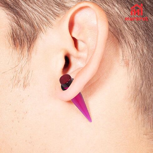 50pcs Ear Stretching Kit, Ear Gauges, Acrylic Plugs, Tapers, Round Silicone Tunnels for Women Men, 14G-00G Earring Expander, Starter Lightweight Body Piercing Jewelry Gauging Set (Random Size & Color) in Saudi Arabia