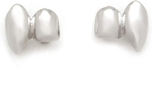 2 Pcs 18K Gold Plated Hip Hop Teeth Grillz Caps Single Plain Gap Grillz Single Tooth Top and Bottom Grills for Your Teeth in Saudi Arabia
