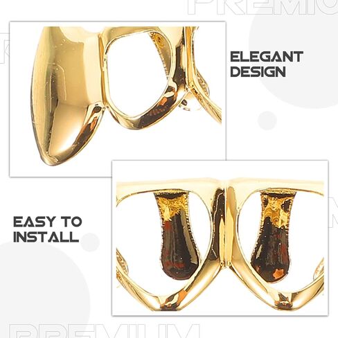 Gatuida 1 Set Single Mouth Grill Men Removable Adult Shining Front Your Hip-pop Accessories Hip Hop Mouth Grills Plated Grills Golden Copper in Saudi Arabia