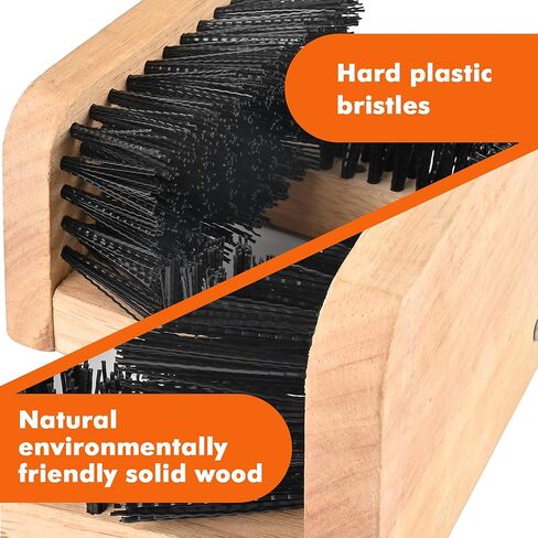 Boot Scrubber Wooden Boot Brush, Shoe Cleaner Brush for Outdoor Mud & Dirt-9.13 * 6.14 * 4.07in Shoe Cleaning Brush in Saudi Arabia