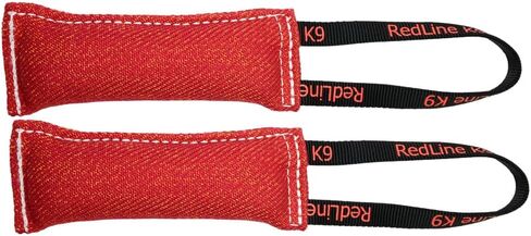 Redline K9 French Linen Tug Toy (3" x 8") 1 Handle- Bundle of 2 Dog Tug Toy (Pink) in Saudi Arabia