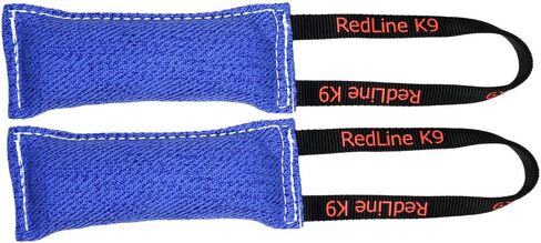 Redline K9 French Linen Tug Toy (3" x 8") 1 Handle- Bundle of 2 Dog Tug Toy (Pink) in Saudi Arabia