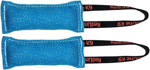 Redline K9 French Linen Tug Toy (3" x 8") 1 Handle- Bundle of 2 Dog Tug Toy (Pink) in Saudi Arabia