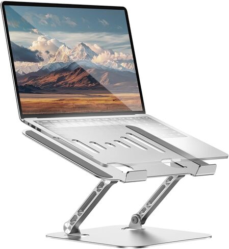 Laptop Stand Adjustable Laptop Stand for Desk Aluminum Laptop Stand Ergonomic Computer Stand Foldable Laptop Riser Portable Laptop Holder Compatible with All MacBook Notebook Laptop 10-17 Inch in Kuwait