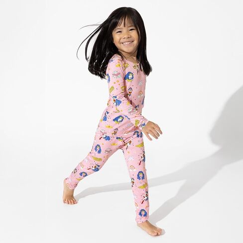 Bellabu Bear Wonder Woman Rayon from Bamboo Two-Piece Pajamas for Boys & Girls in Saudi Arabia