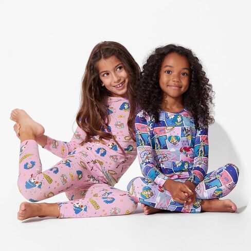 Bellabu Bear Wonder Woman Rayon from Bamboo Two-Piece Pajamas for Boys & Girls in Saudi Arabia