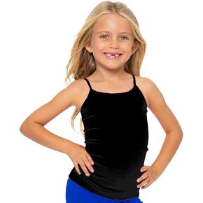 قميص قصير بدون أكمام للفتيات من Malibu Sugar - قمصان داخلية مطاطية كامي مريحة (مقاس واحد يناسب الأعمار من 4 إلى 7 سنوات) in Kuwait