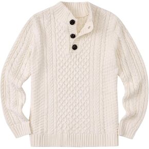 Yimoon Kids and Boys Pullover Sweaters Turtleneck Long Sleeve Cable Knit Sweaters Fall Winter Warm Sweater Top in Kuwait