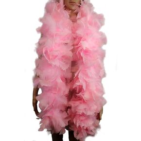 Flydreamfeathers 200 Gram Turkey Large Feather Boa, Good for Party， Dress Up， Halloween Costume， Decoration (Yellow) in Kuwait