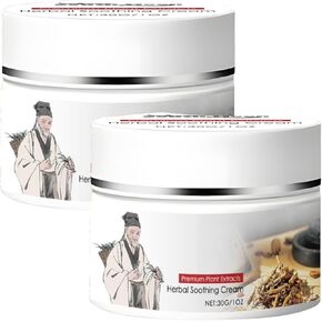 قطعتان من كريم مهدئ عشبي طبيعي بالكامل، مستخلصات نباتية طبيعية كريما عشبية مهدئة للصدفية، لتخفيف جفاف البشرة وشدها in Kuwait