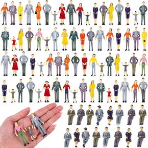 30 Pcs Mini People Figurines 1: 30 Scale Tiny People Model Miniature Sitting and Standing Little Plastic Figurines for Miniature Scenes in Kuwait