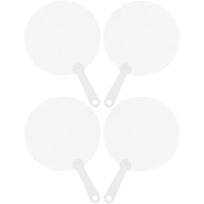 4 قطع من مراوح اللوحة الفارغة DIY مراوح الكتابة على الجدران المحمولة من مادة PVC لدعم الحفلات حرف زخرفية كبيرة الحجم للنساء للاستخدام الداخلي والخارجي in Kuwait