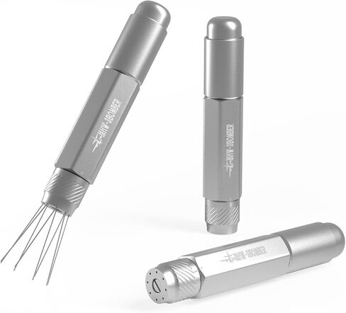 MHW-3BOMBER Retractable WDT Tool Espresso Distribution Tool with Magnetic Store, Adjustable Range Coffee Stirrer Tool for Barista, 0.4mm 8 Stainless Steel Needles with 8 Extra, Black, T6188B-OS in Kuwait