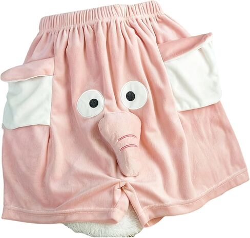 شورت بيجامة على شكل فيل كرتوني مضحك، سروال حيوانات لطيف على شكل أنف وأذنين كبيرة، ملابس نوم على شكل فيل ناعم للجنسين، ملابس نوم ملتوية مع صندوق صرير من قطعة واحدة in Saudi Arabia