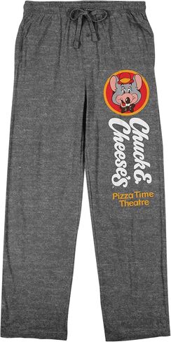 بنطال النوم الرجالي ذو اللون الرمادي المنقط بشعار Chuck E. Cheese in Kuwait