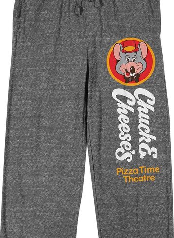 بنطال النوم الرجالي ذو اللون الرمادي المنقط بشعار Chuck E. Cheese in Kuwait